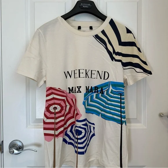 SOLD! Weekend Max Mara Label-cut Cotton T-shirt with Print Size: Various - Picture 9 of 14